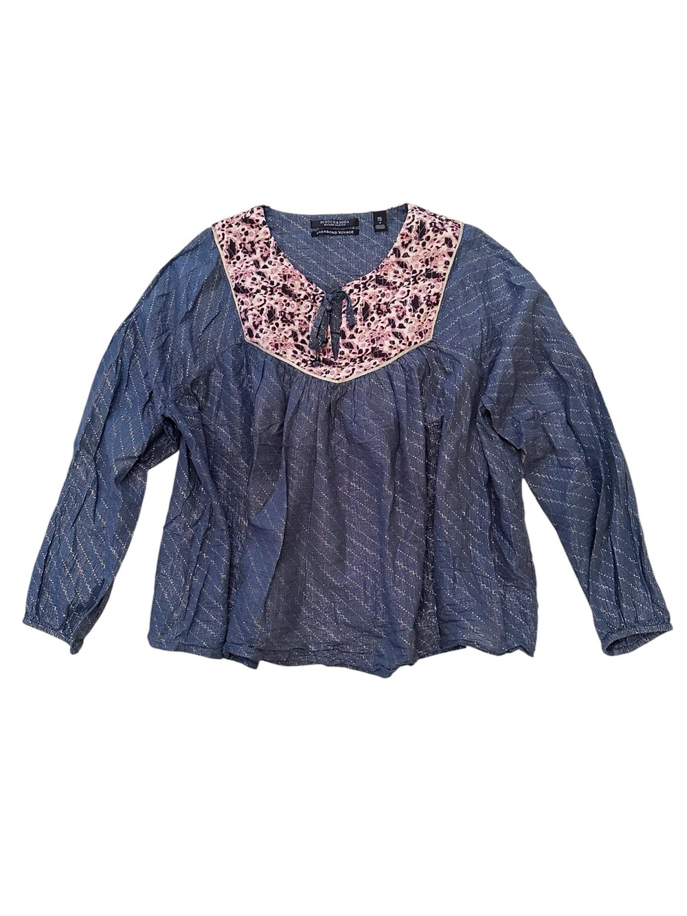Scotch & Soda Vagabond Voyage Quilted Yoke Peasant Top